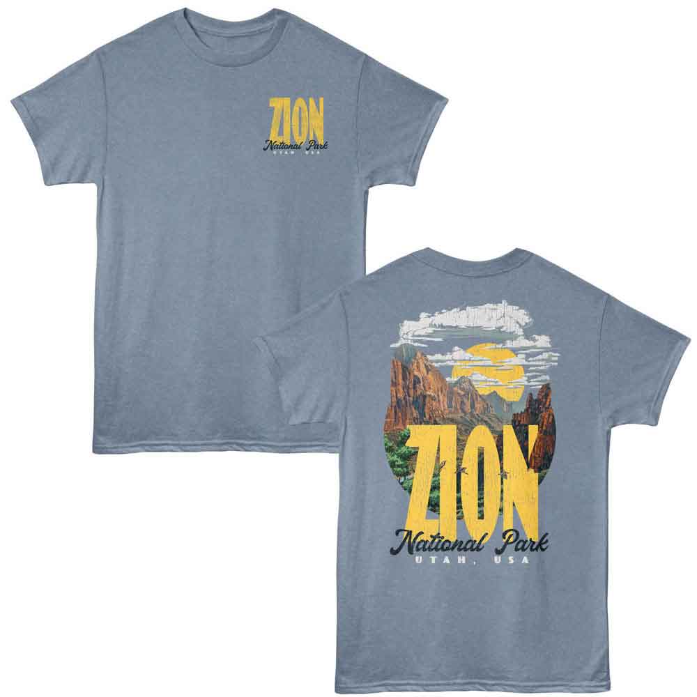 Lantern Press - CIRCLE MTNS ZION F B Adult Shirt