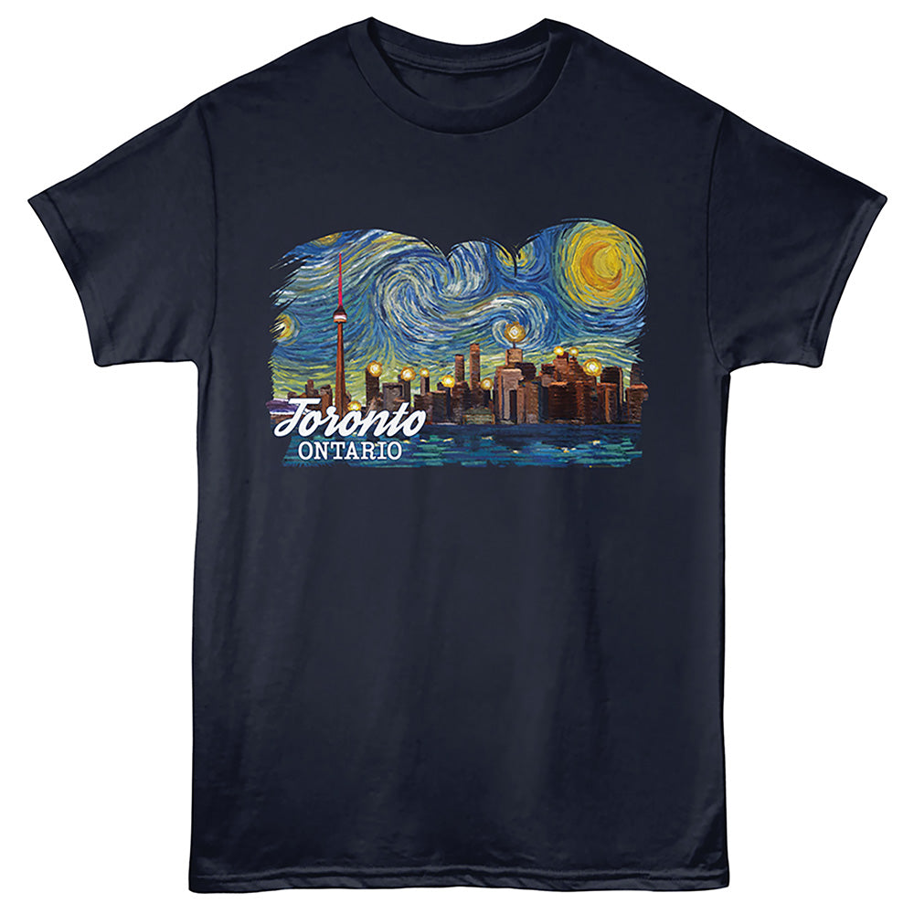 Lantern Press - TORONTO STARRY NIGHT Adult Shirt