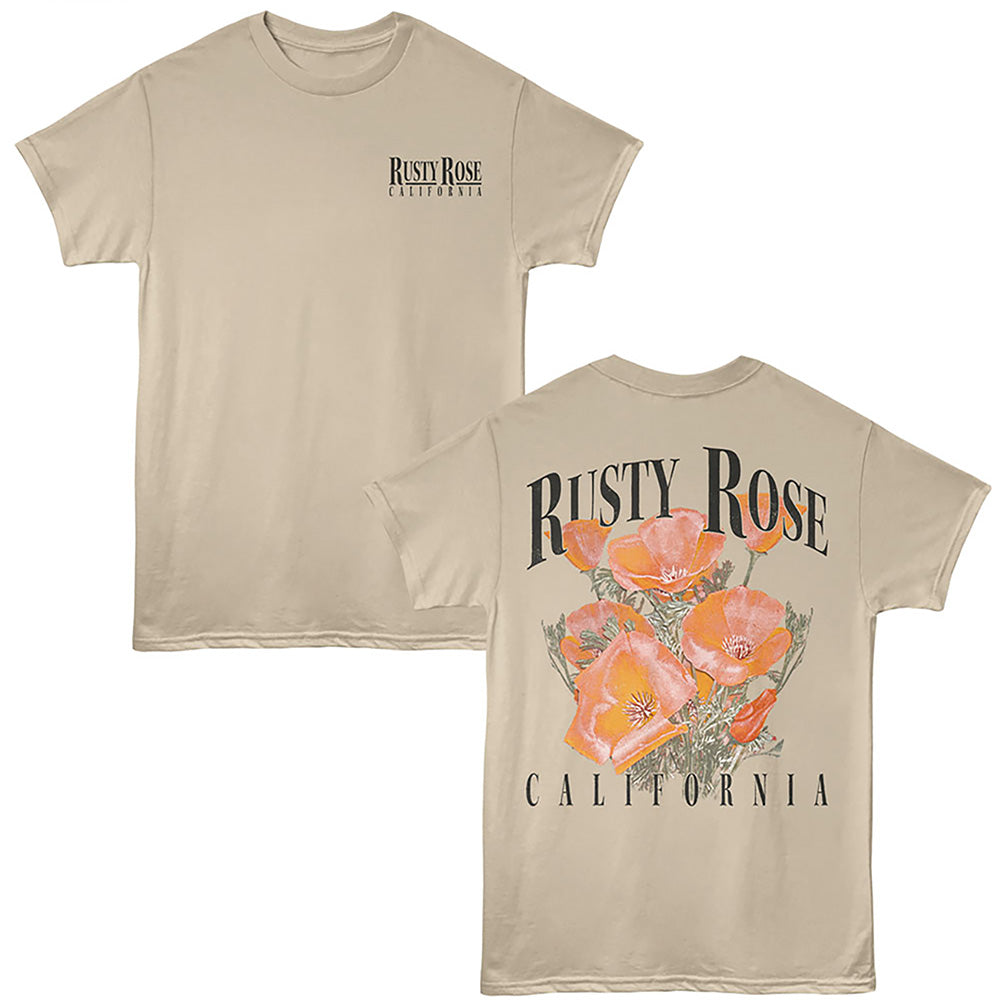 Lantern Press - RUSTY ROSE CA Adult Shirt