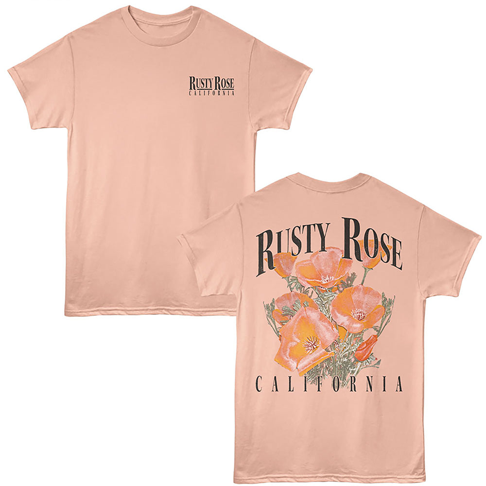 Lantern Press - RUSTY ROSE CA Adult Shirt