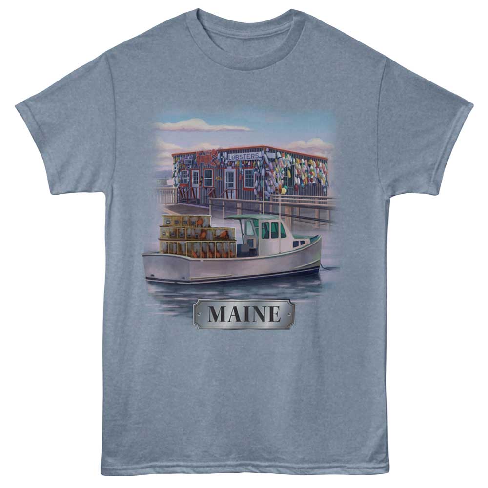 Lantern Press - MAINE LOBSTER SHACK Adult Shirt