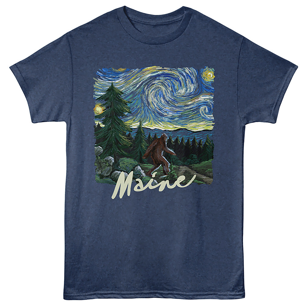 Lantern Press - MAINE BIGFOOT Adult Shirt