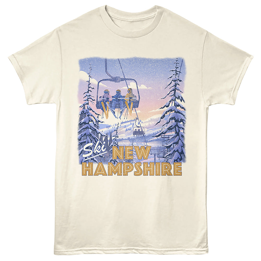 Lantern Press - SKI NEW HAMPSHIRE Adult Shirt