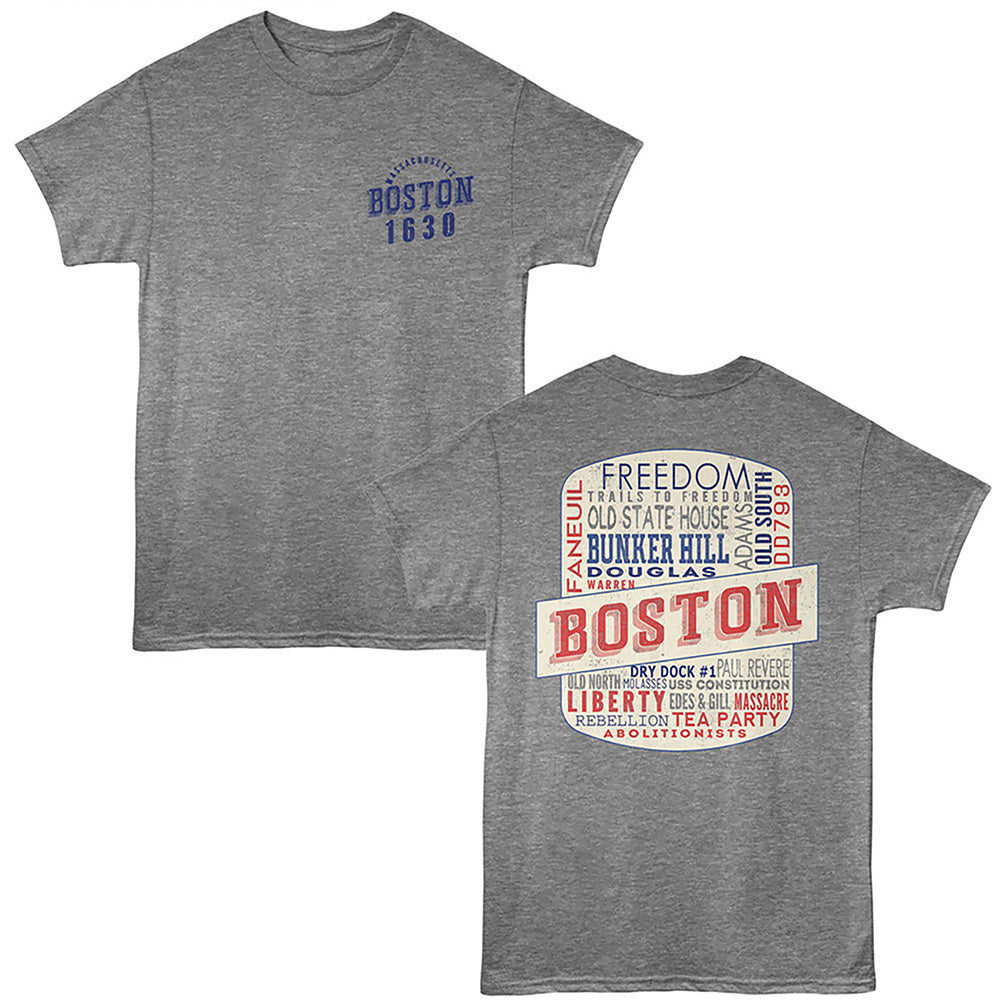 Lantern Press - BOSTON HISTORY 2 Adult Shirt