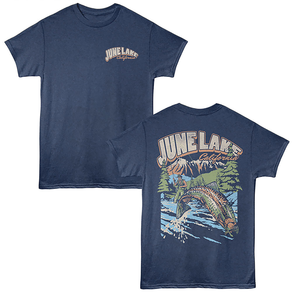 Lantern Press - JUNE LAKE FISHING Adult Shirt