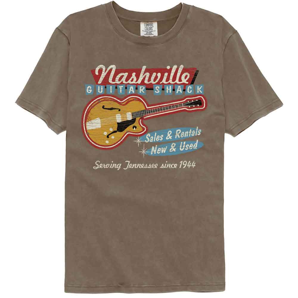 Lantern Press - NASHVILLE GUITAR SHACK Adult Shirt