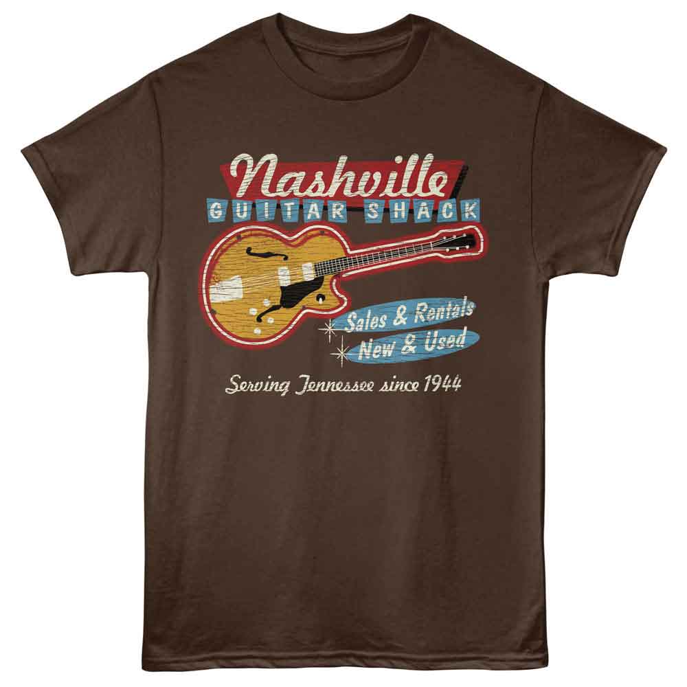Lantern Press - NASHVILLE GUITAR SHACK Adult Shirt