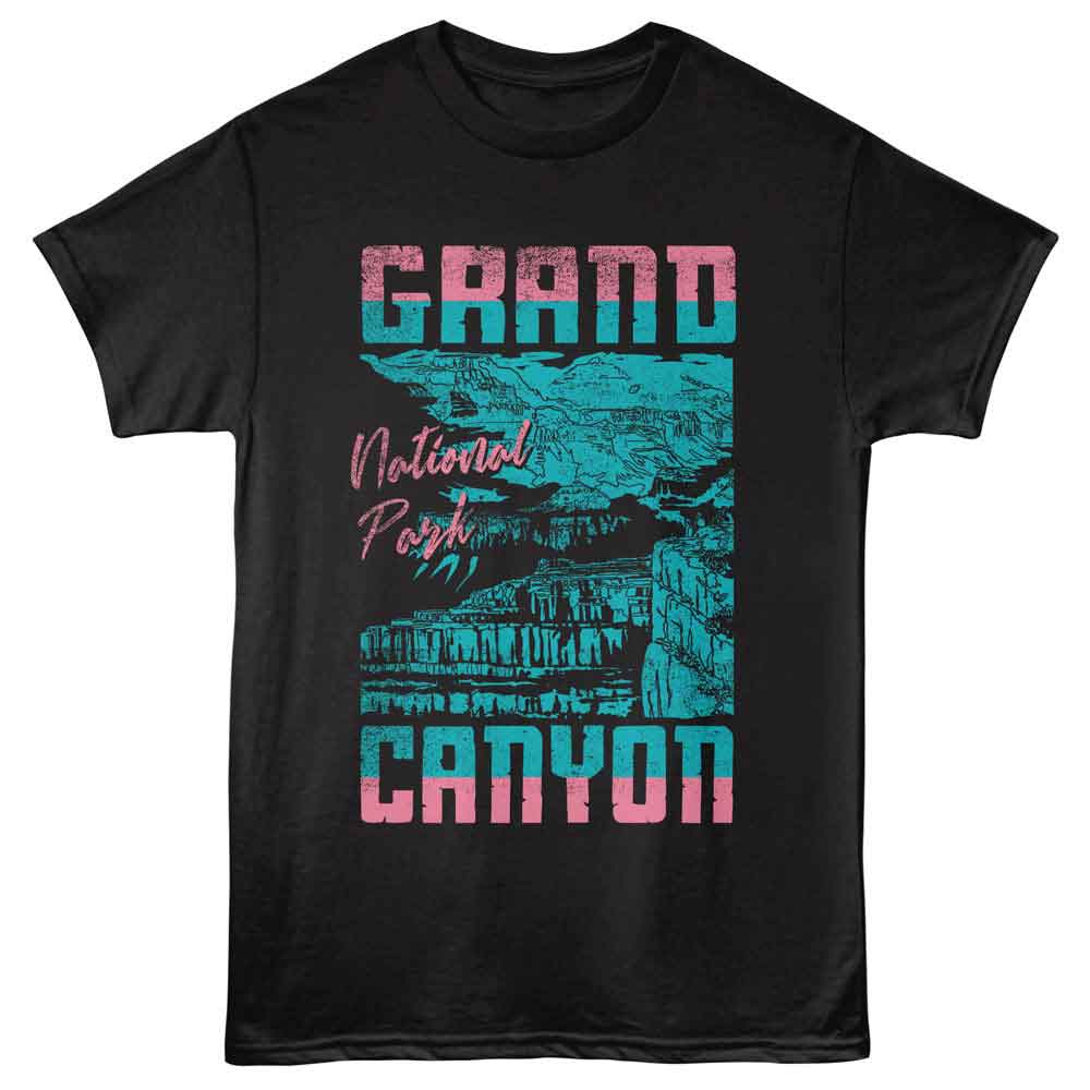 Lantern Press - CANYON TWO COLOR TEXT Adult Shirt
