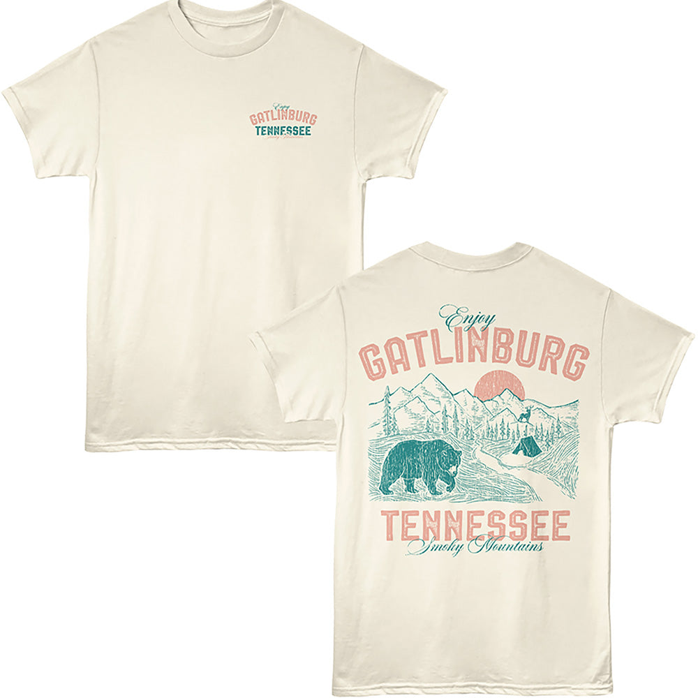 Lantern Press - ENJOY GATLINBURG F B Adult Shirt