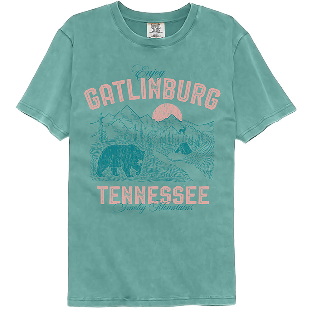 Lantern Press - ENJOY GATLINBURG Adult Shirt