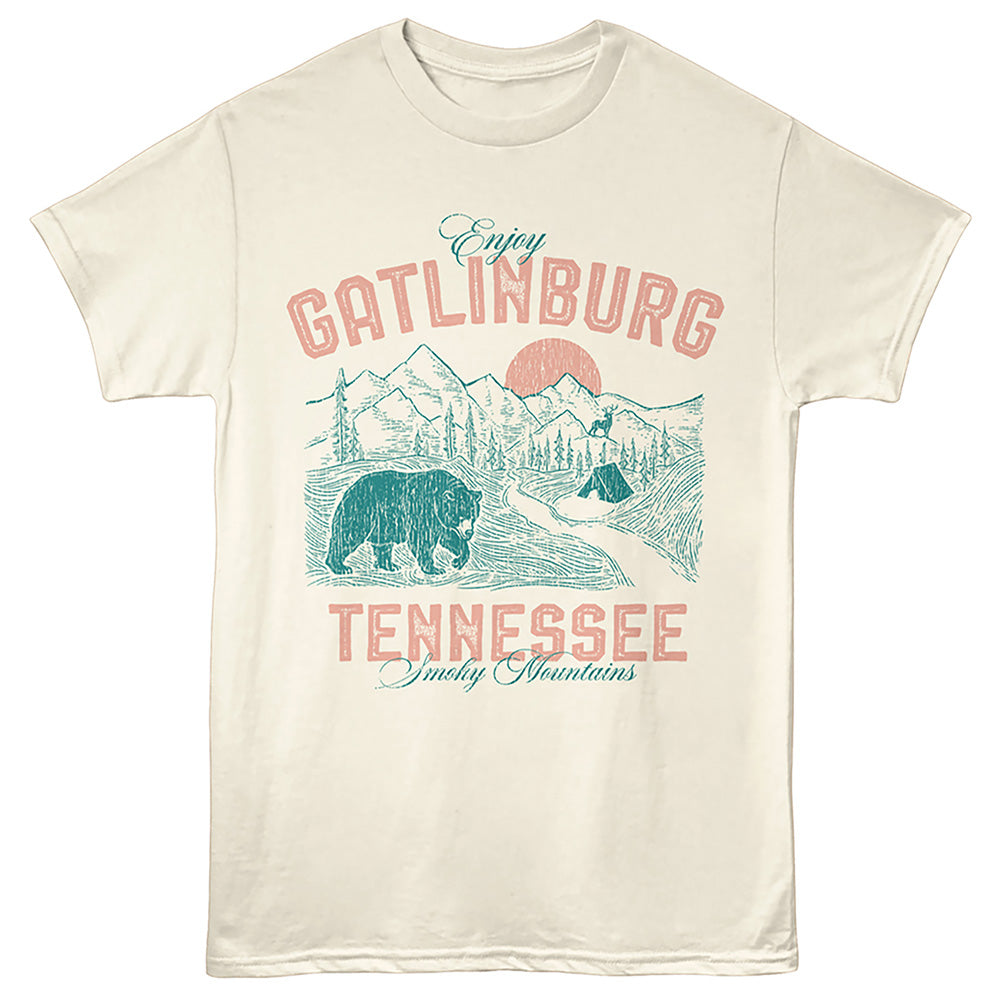 Lantern Press - ENJOY GATLINBURG Adult Shirt