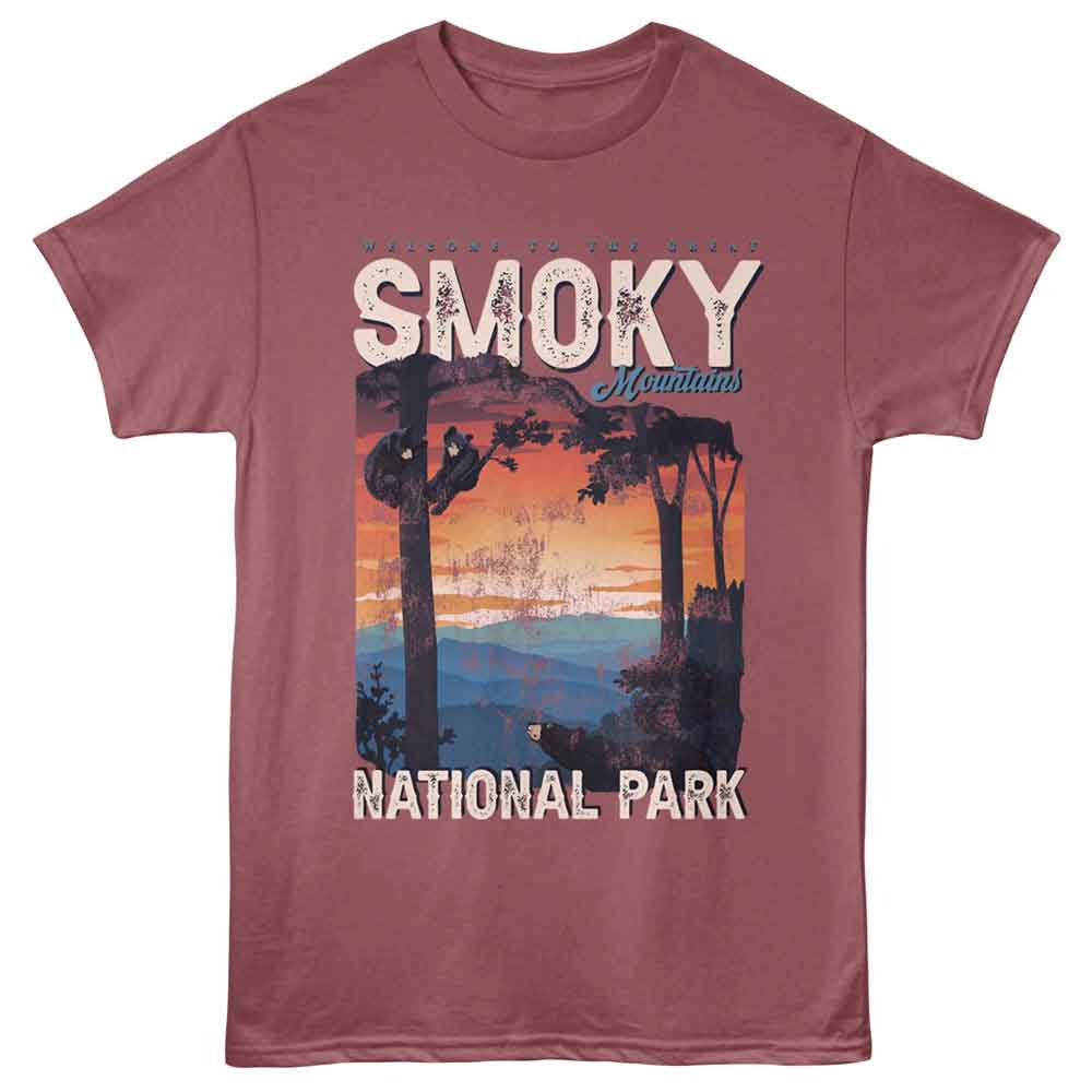 Lantern Press - WELCOME SMOKY MTNS Adult Shirt