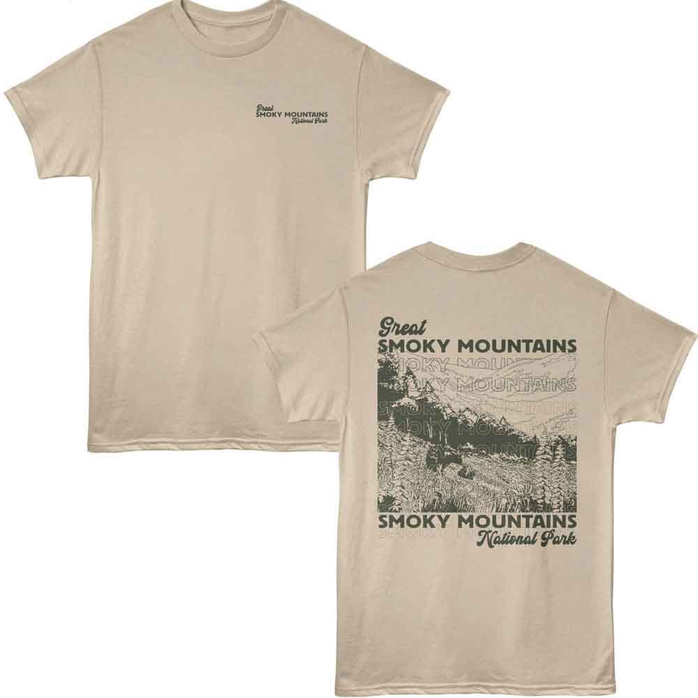 Lantern Press - SMOKY MOUNTAINS REPEAT F B Adult Shirt