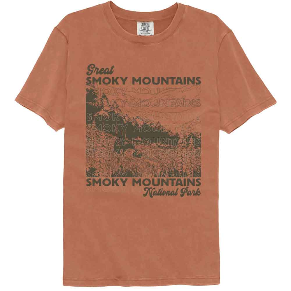 Lantern Press - SMOKY MOUNTAINS REPEAT Adult Shirt