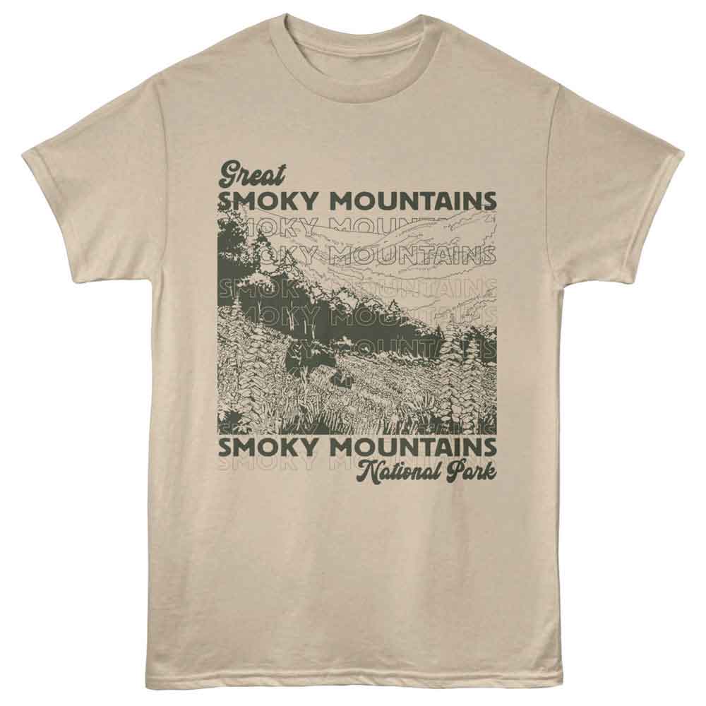 Lantern Press - SMOKY MOUNTAINS REPEAT Adult Shirt