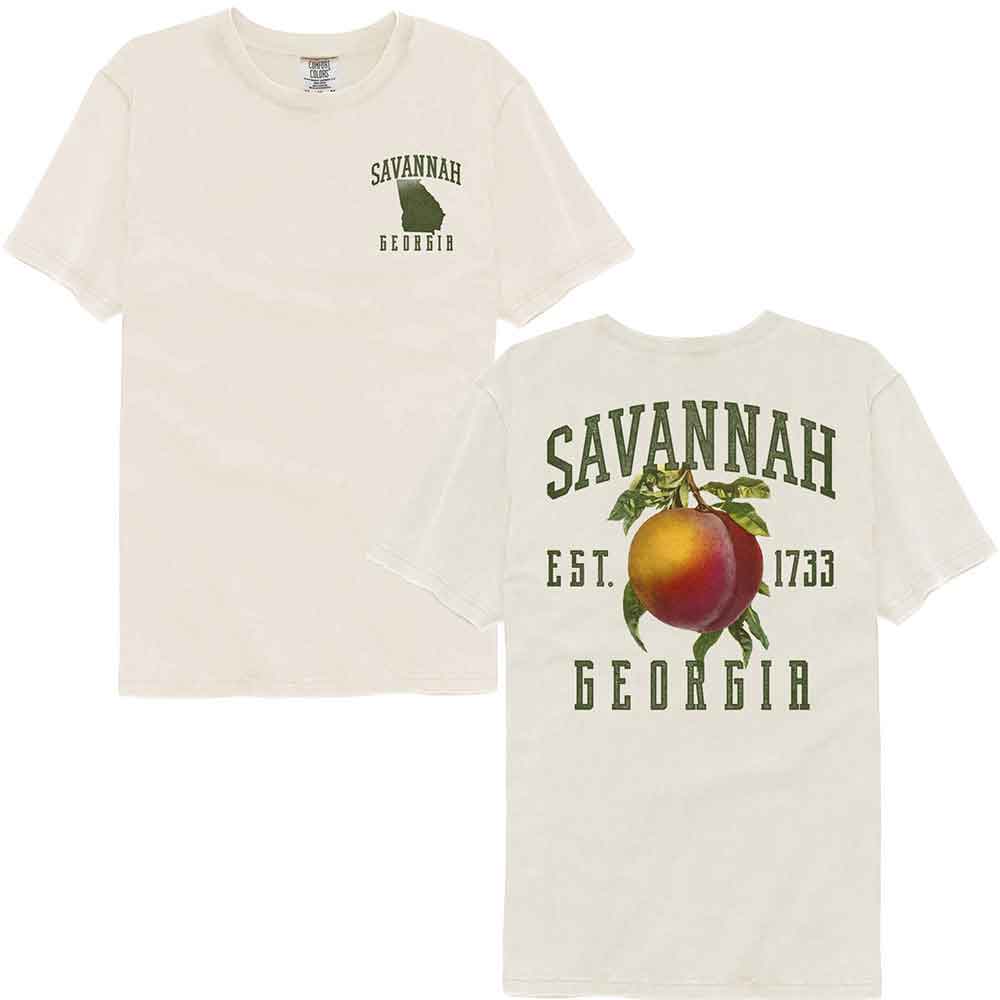 Lantern Press - SAVANNAH PEACH F B Adult Shirt