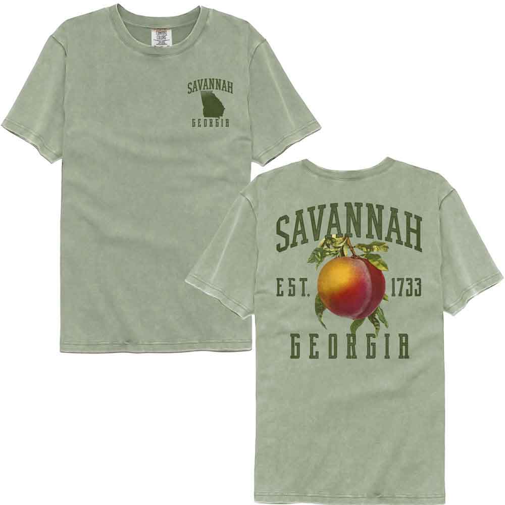 Lantern Press - SAVANNAH PEACH F B Adult Shirt