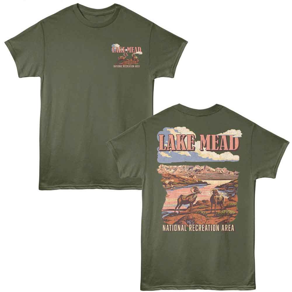 Lantern Press - LAKE MEAD GOATS Adult Shirt