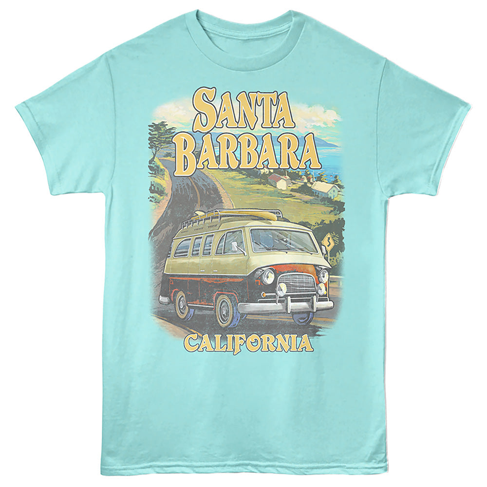 Lantern Press - SANTA BARBARA BUS Adult Shirt