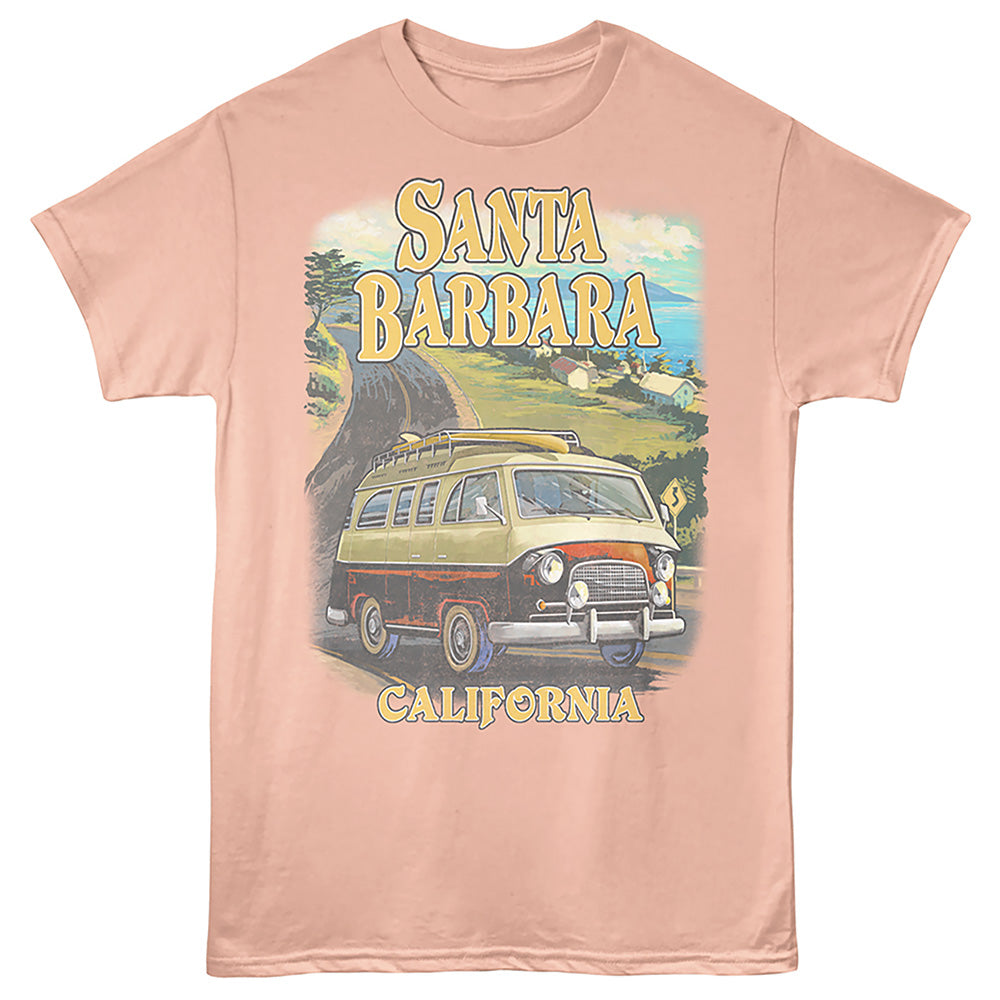 Lantern Press - SANTA BARBARA BUS Adult Shirt