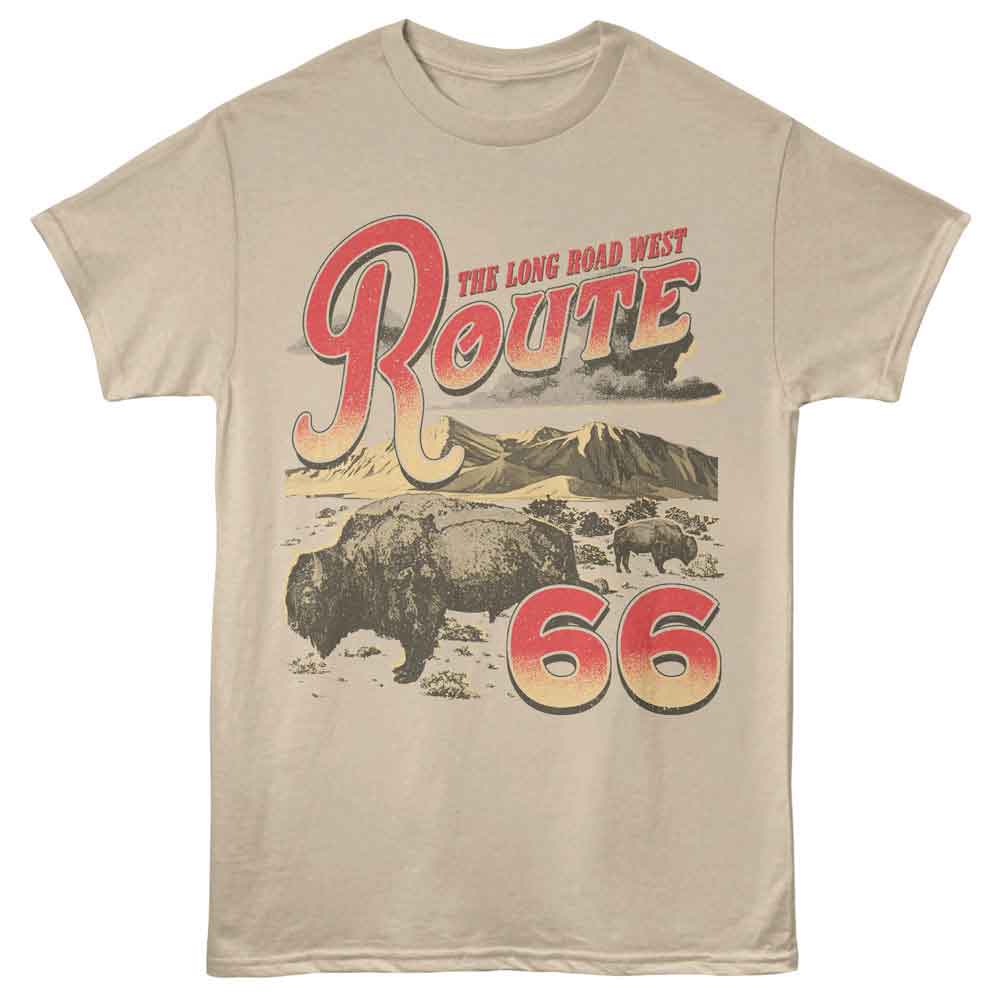 Route 66 - LONG ROAD WEST Adult Shirt