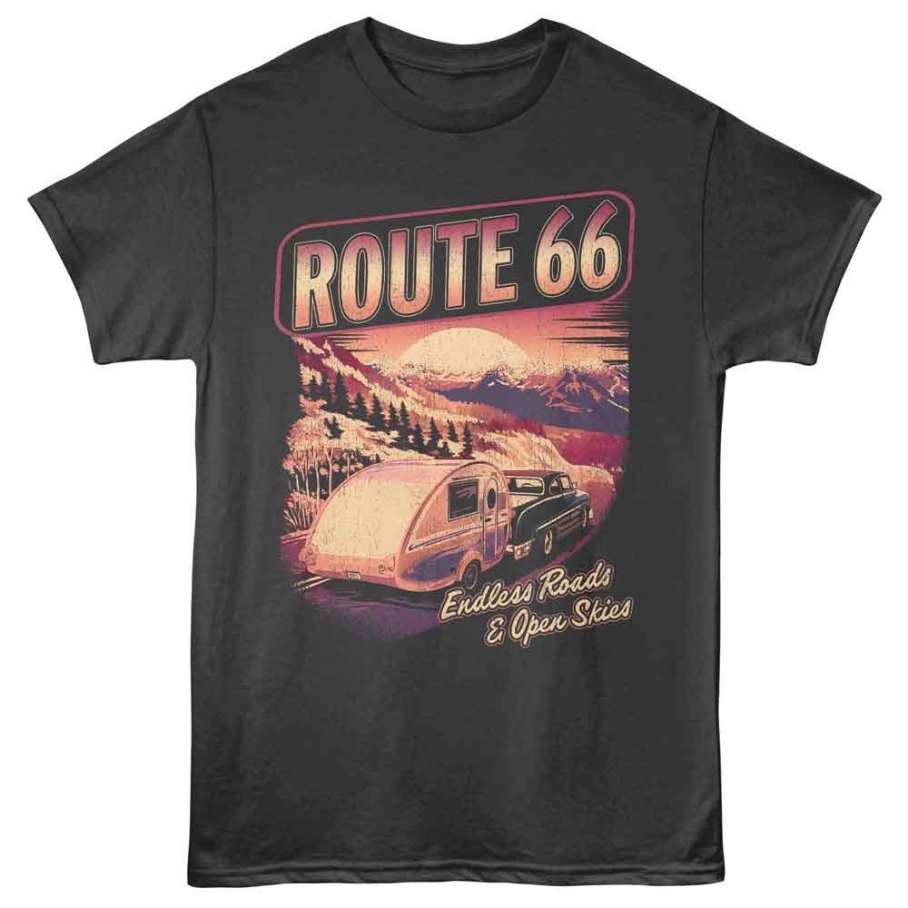 Route 66 - ROUTE 66 SUNSET Adult Shirt