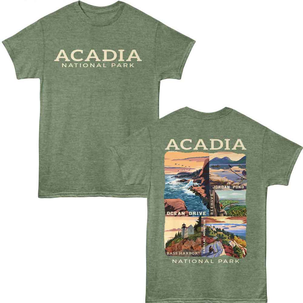 Lantern Press - ACADIA LOCATIONS Adult Shirt