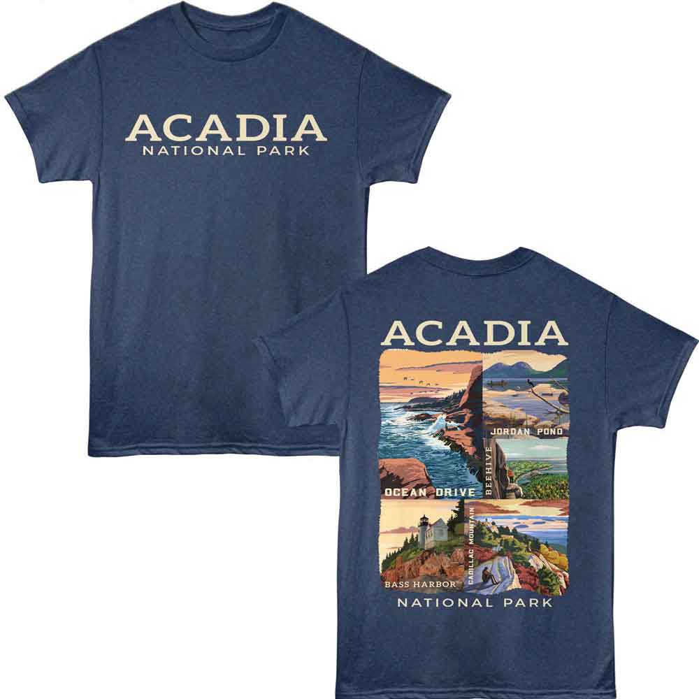 Lantern Press - ACADIA LOCATIONS Adult Shirt