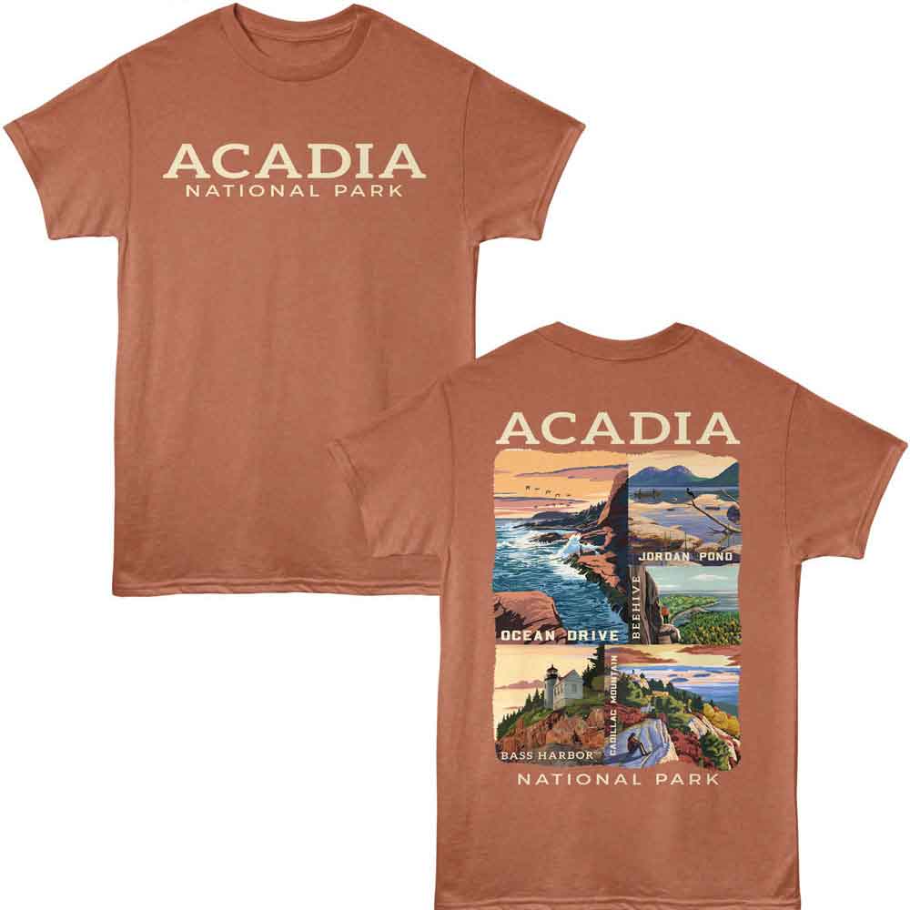 Lantern Press - ACADIA LOCATIONS Adult Shirt