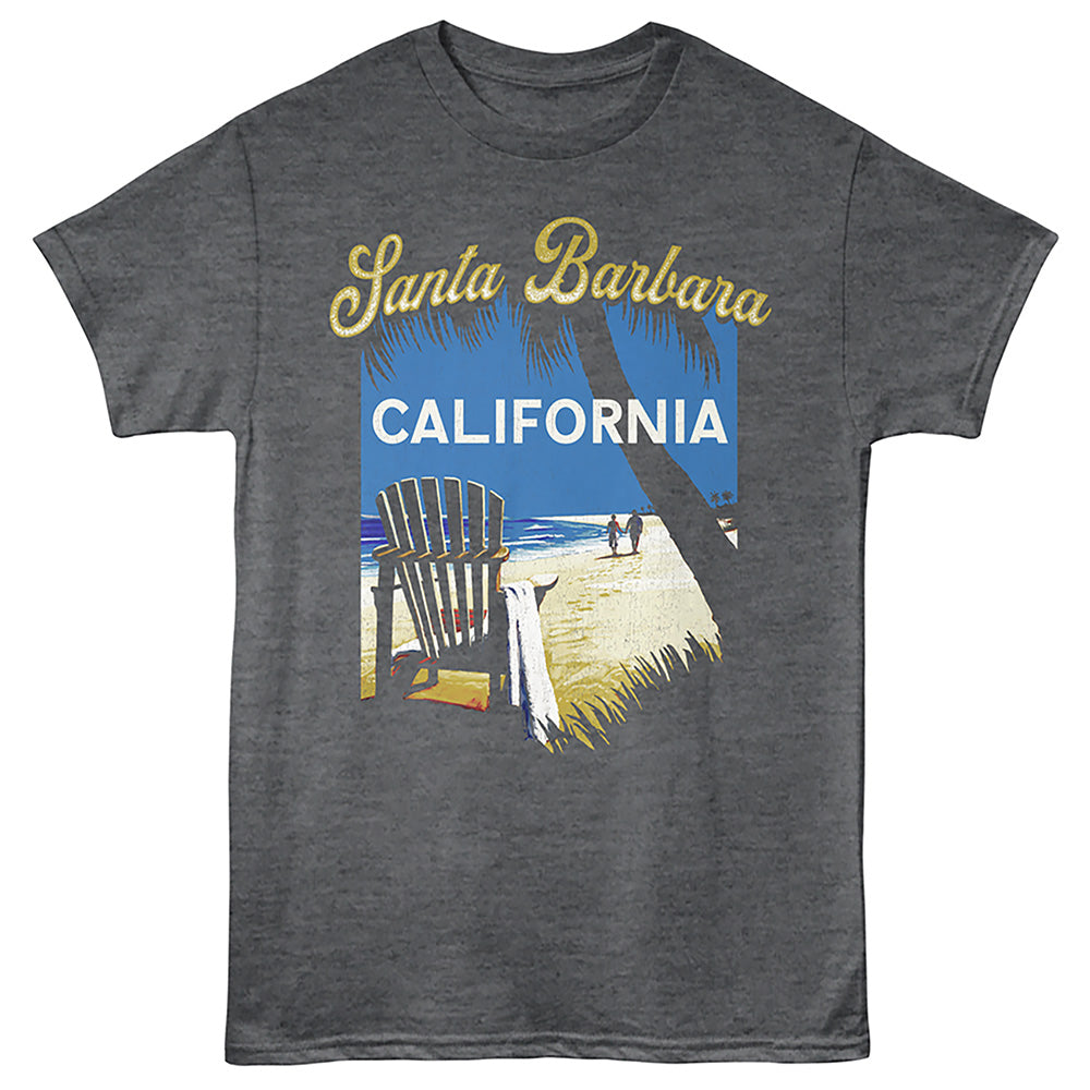Lantern Press - SANTA BARBARA CA Adult Shirt