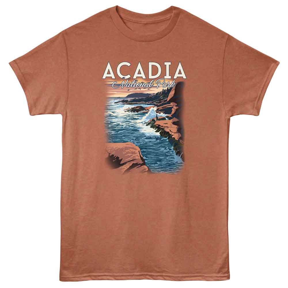 Lantern Press - ACADIA NP Adult Shirt