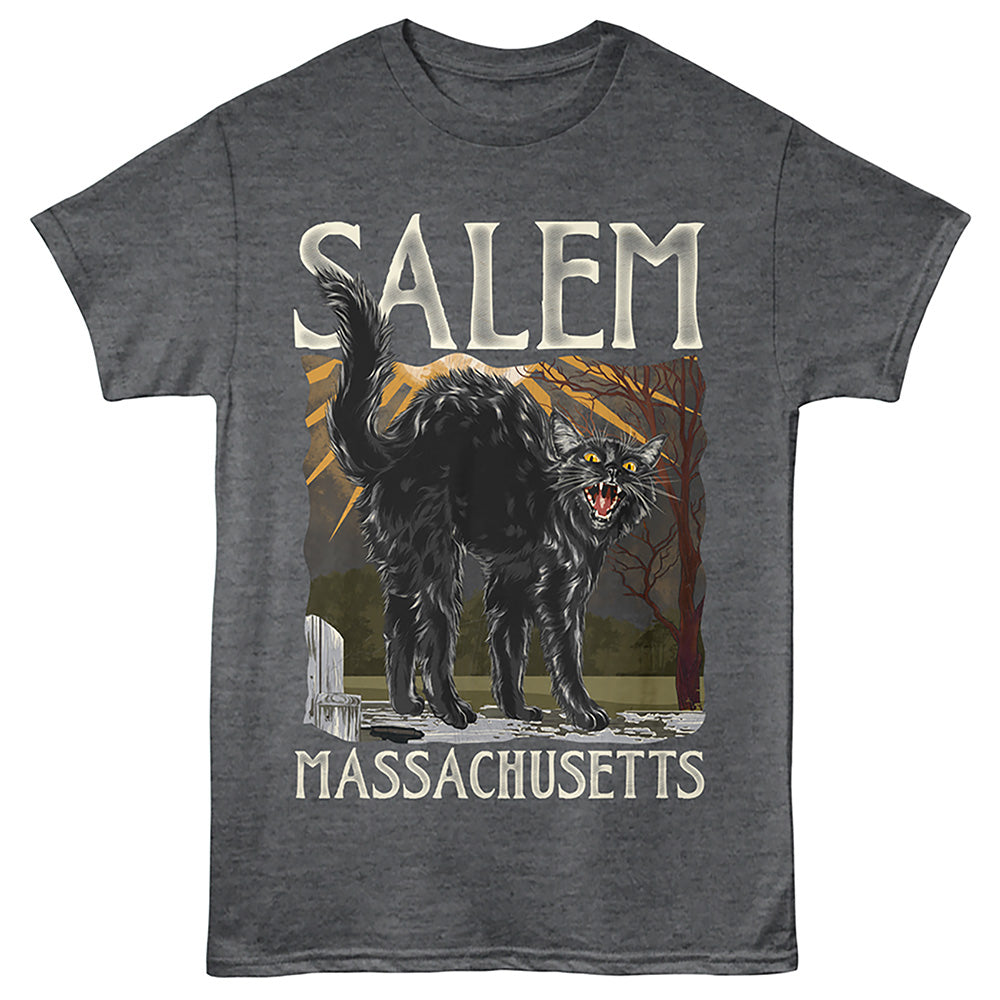 Lantern Press - SALEM MA CAT Adult Shirt