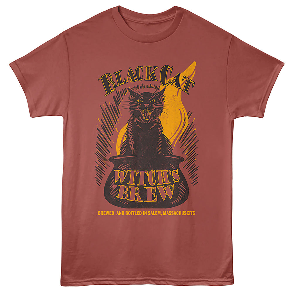 Lantern Press - SALEM BLACK CAT BREW Adult Shirt