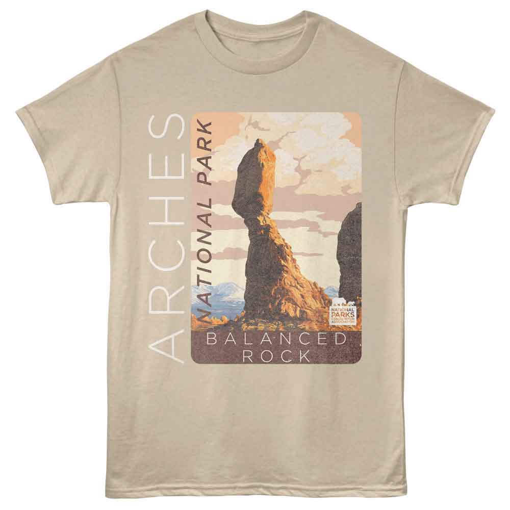 Lantern Press NPCA - ARCHES BALANCED ROCK Adult Shirt