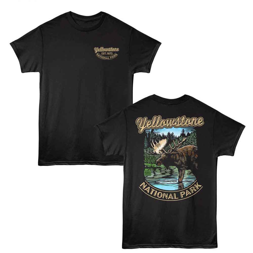 Lantern Press NPCA - MOOSE YELLOWSTONE Adult Shirt