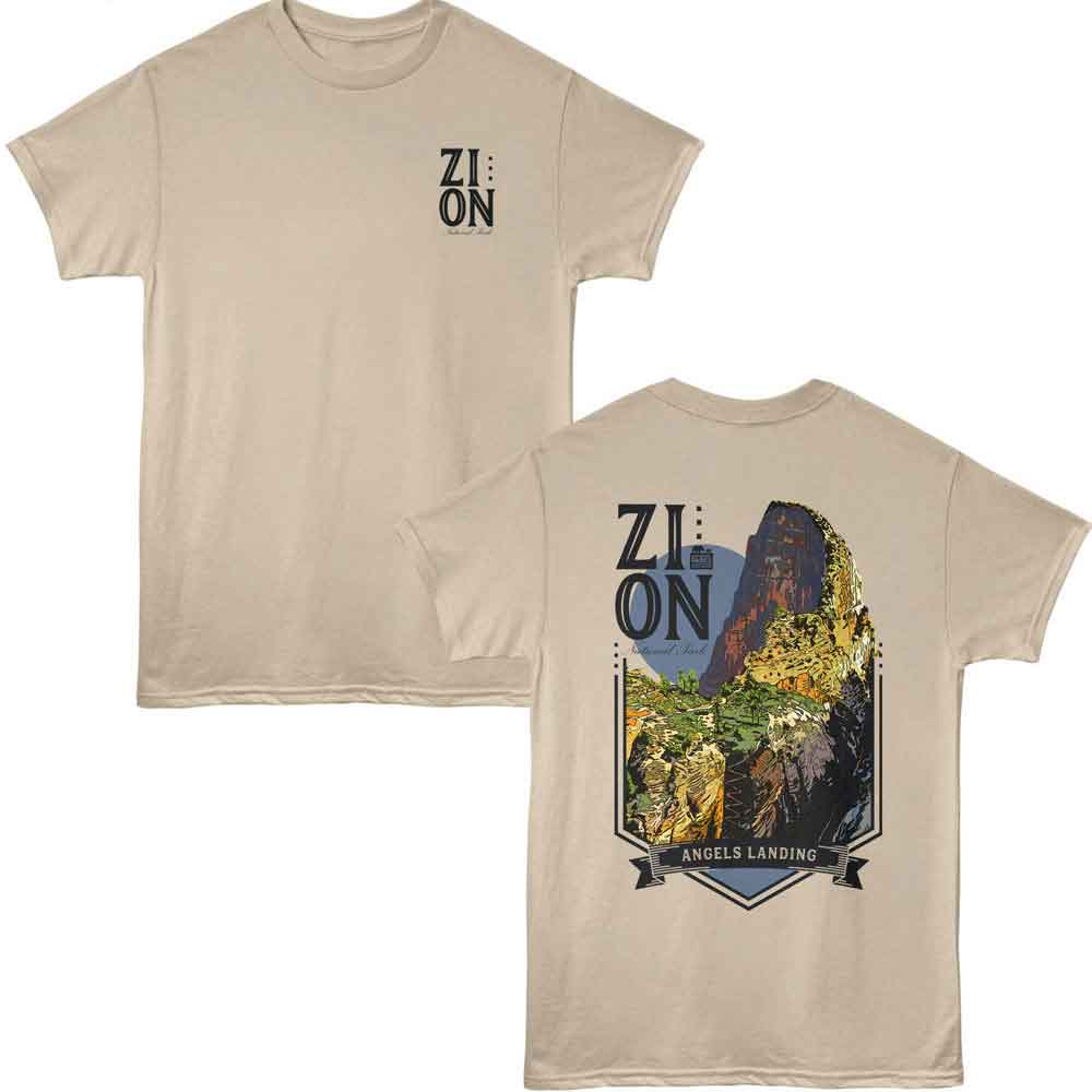 Lantern Press NPCA - ZION ANGELS LANDING F B Adult Shirt