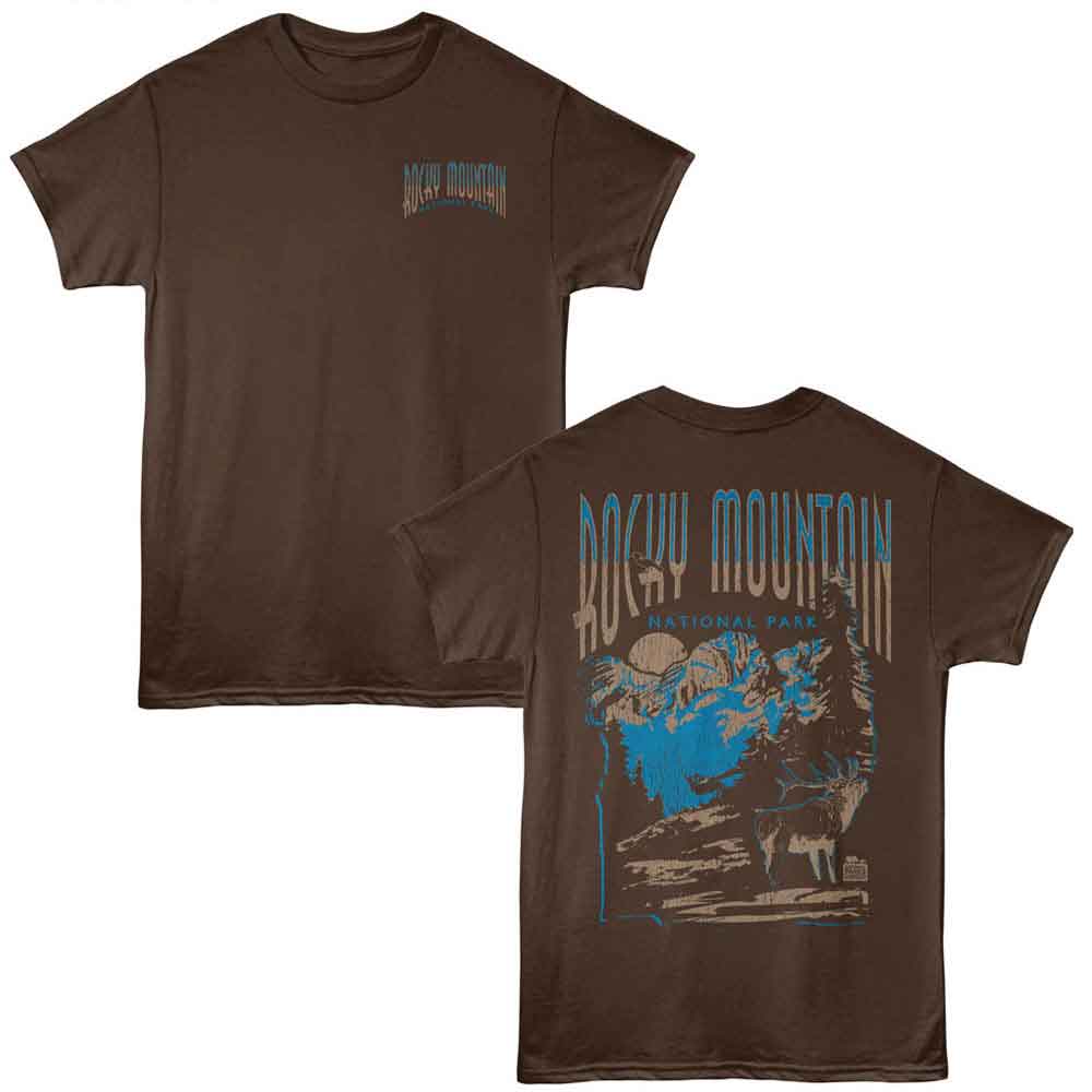Lantern Press NPCA - ROCKY MTN ELK SCENE F B Adult Shirt