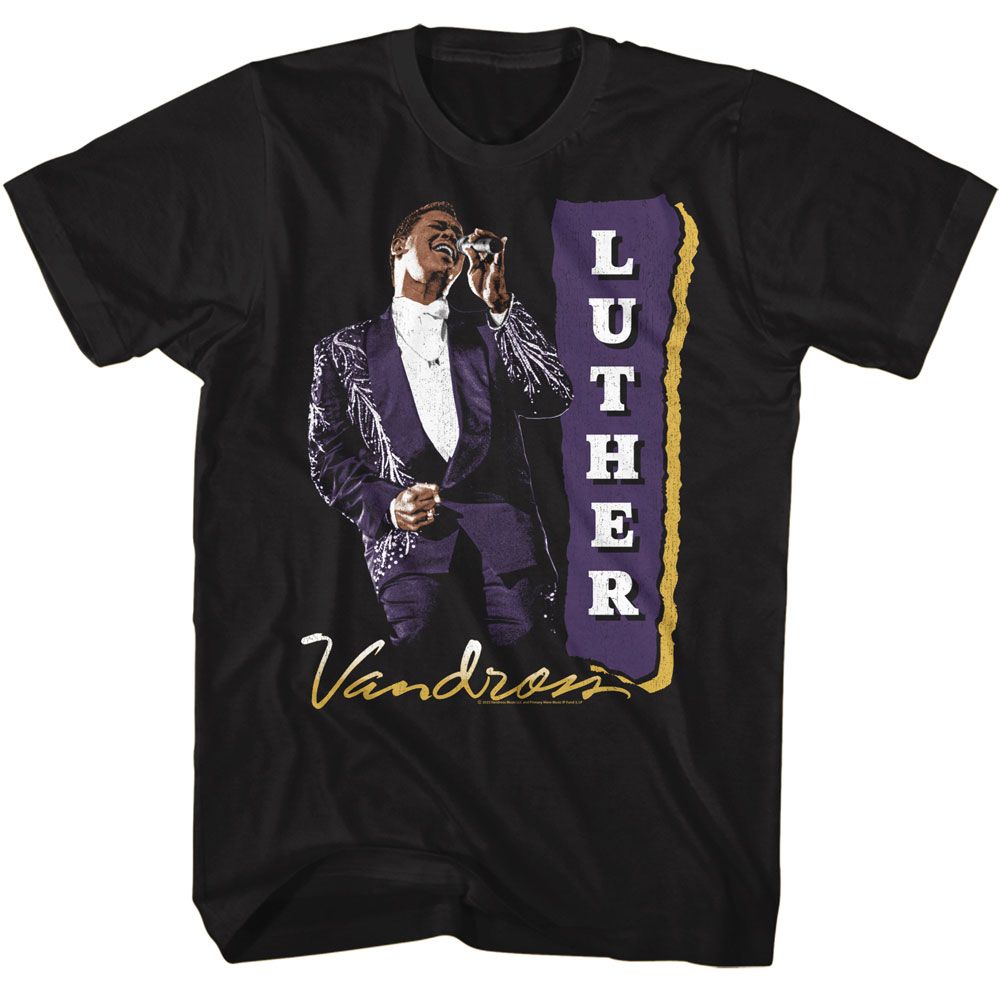 Luther Vandross - LUTHER VANDROSS PURPLE SUIT Adult Shirt