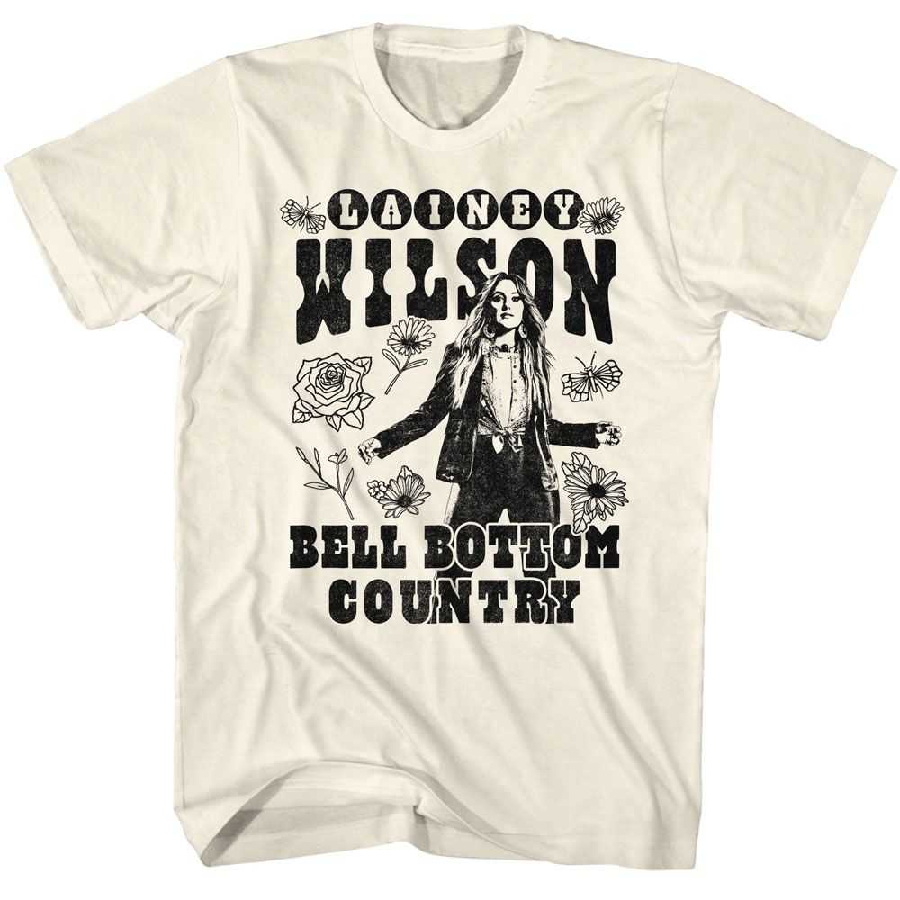 Lainey Wilson - LAINEY WILSON BW FLORAL BELLBOTTOM Adult Shirt