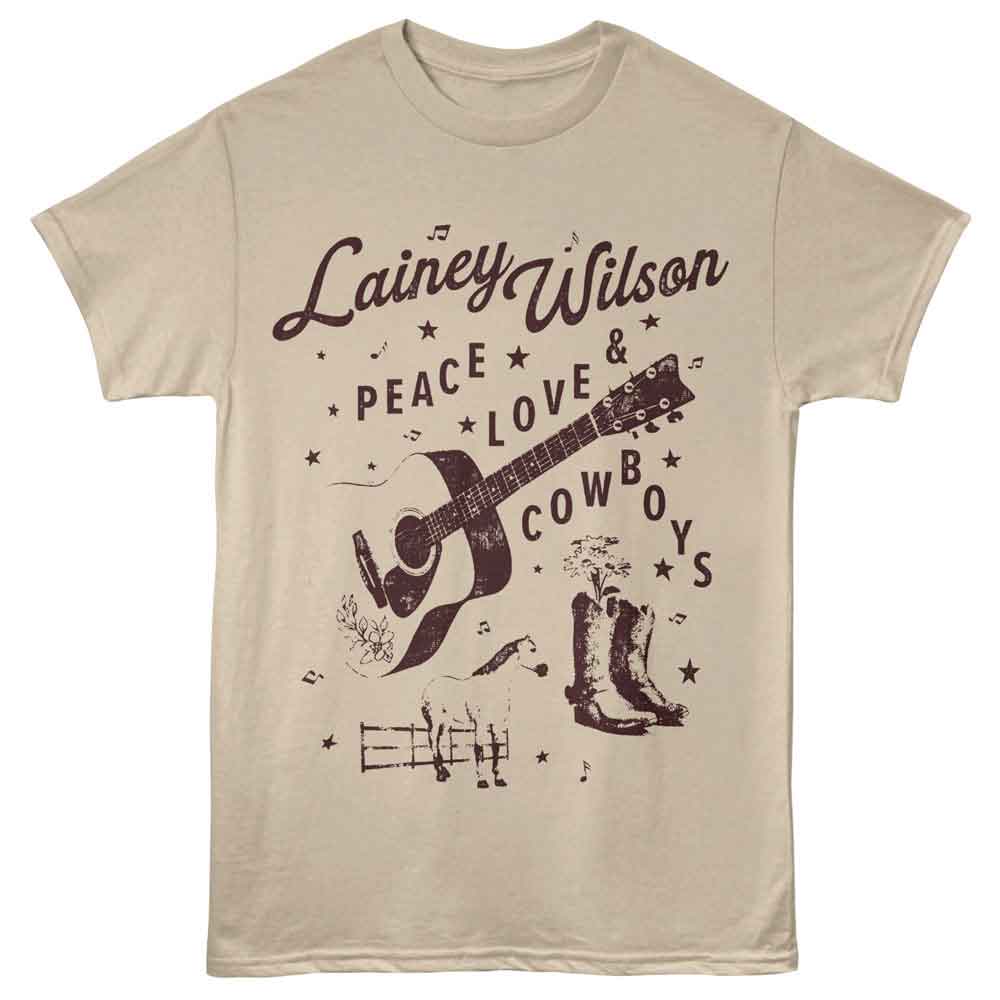 Lainey Wilson - LAINEY WILSON PEACE LOVE COWBOYS Adult Shirt