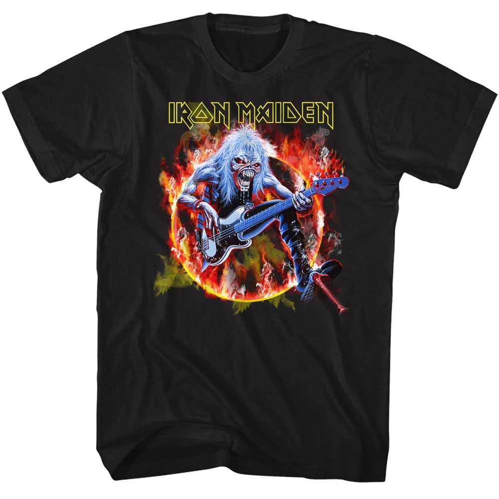 Iron Maiden - IRON MAIDEN FLAMING CIRCLE Adult Shirt