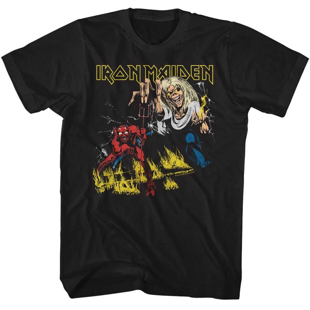 Iron Maiden - IRON MAIDEN EDDIE FIRE AND DEVIL Adult Shirt