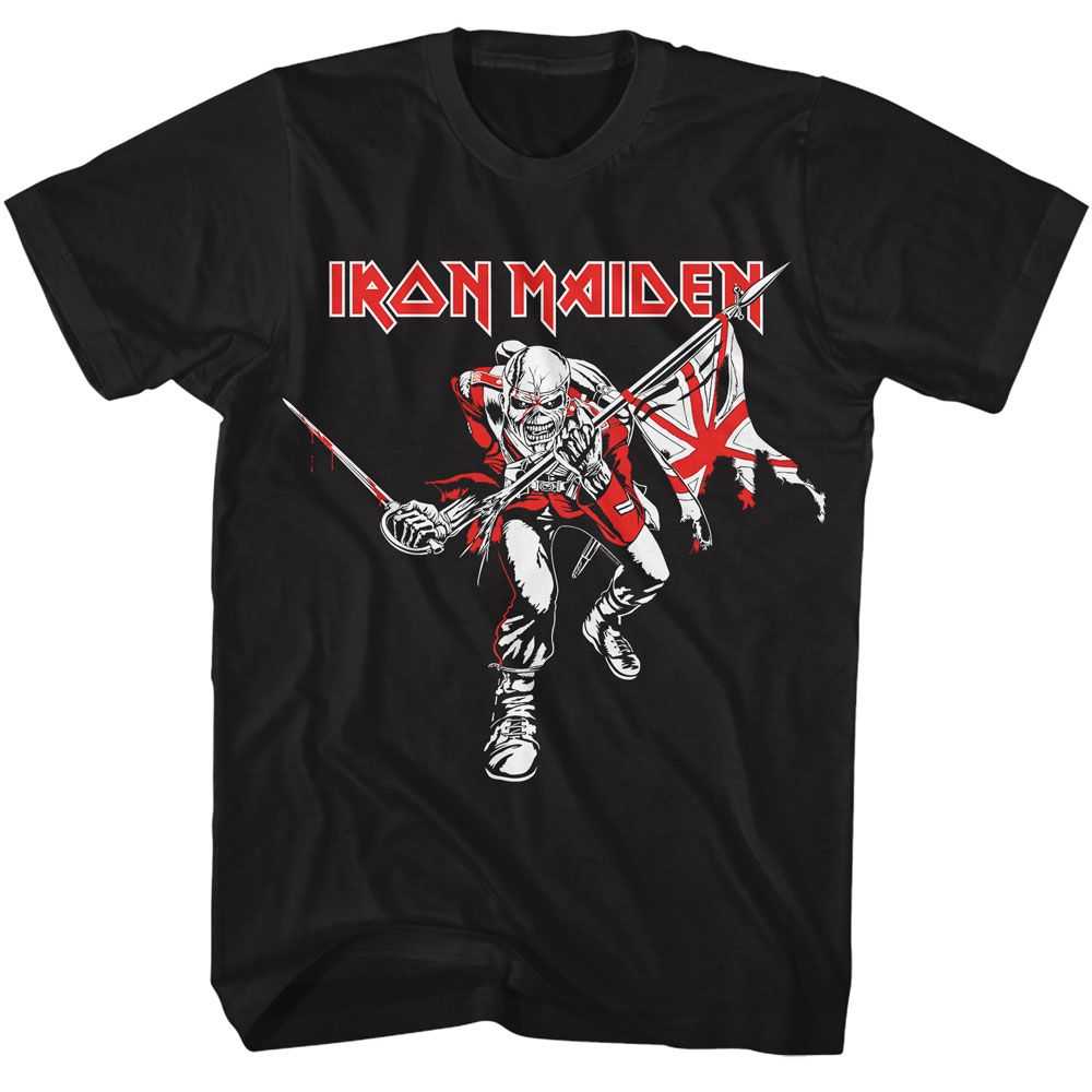 Iron Maiden - IRON MAIDEN RED WHITE TROOPER Adult Shirt
