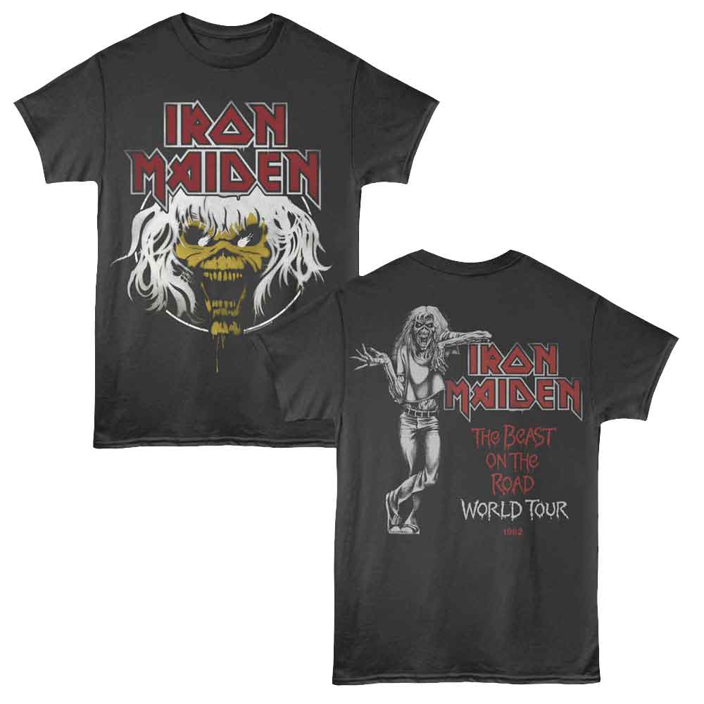 Iron Maiden - IRON MAIDEN WORLD TOUR 1982 F B Adult Shirt