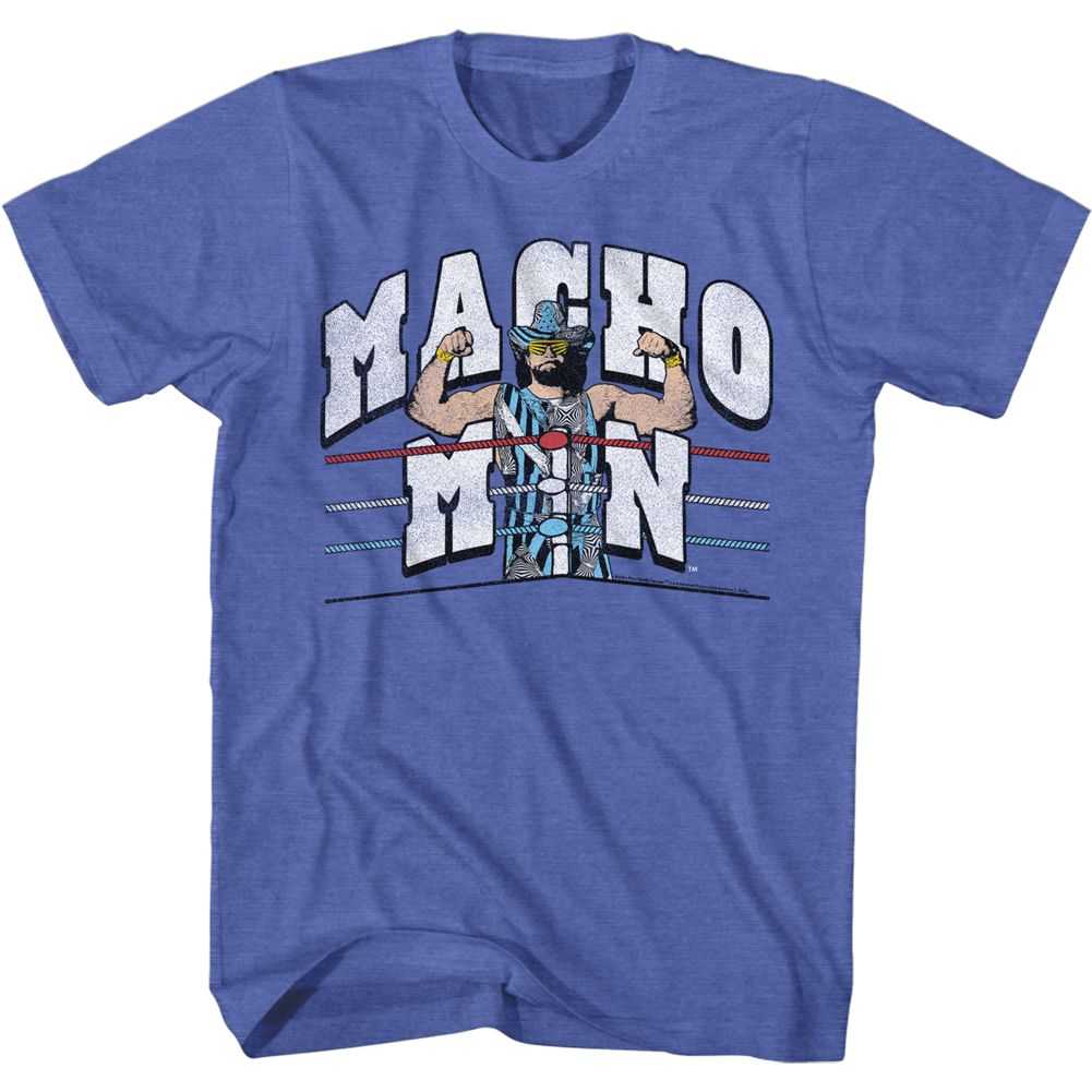 Macho Man - RETRO RING AND ROPES Adult Shirt