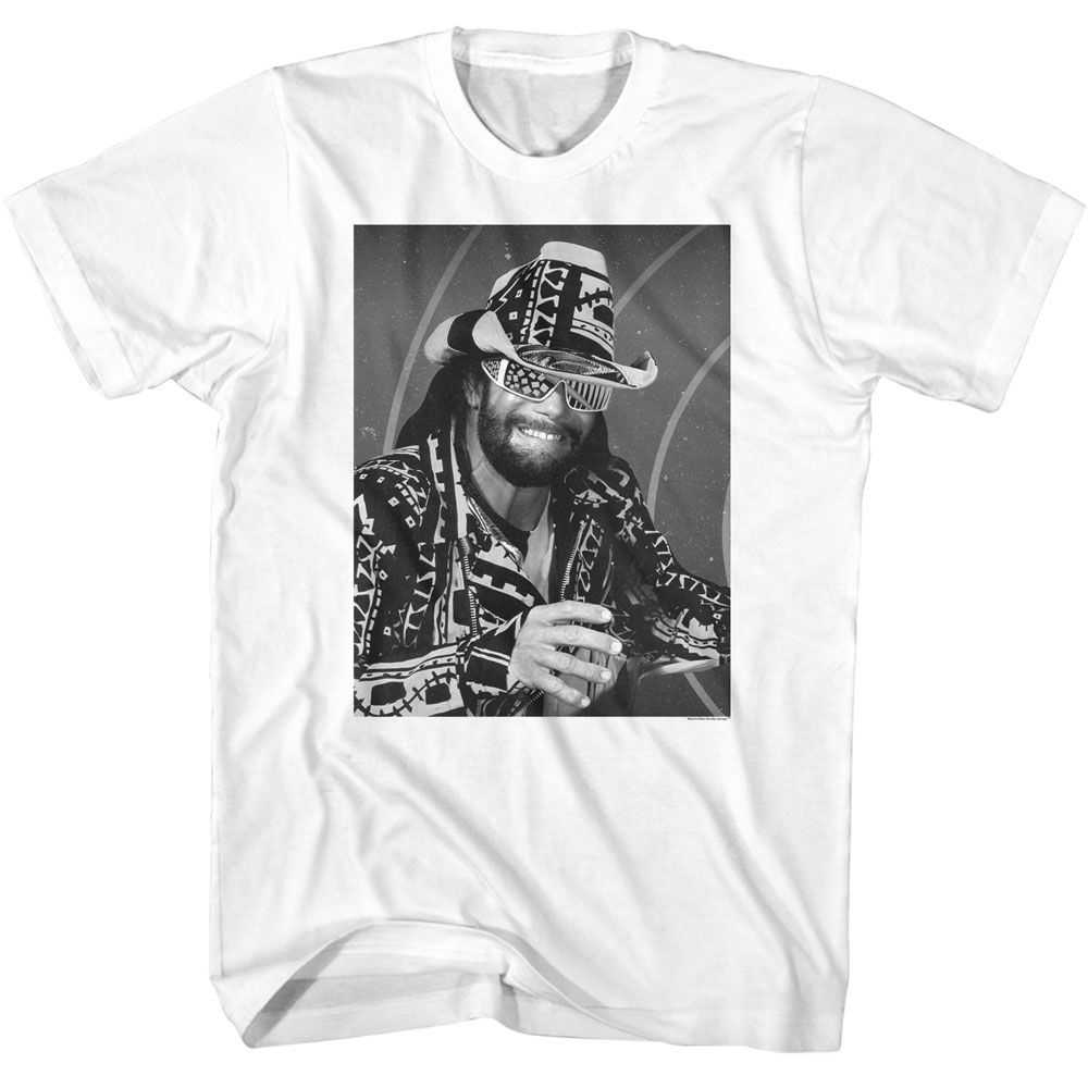 Macho Man - MACHO MAN B W Adult Shirt