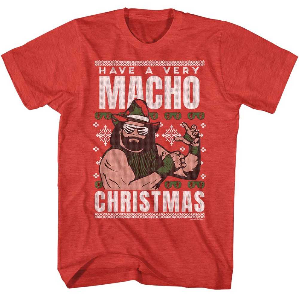 Macho Man - MACHO MAN VERY MACHO CHRISTMAS Adult Shirt