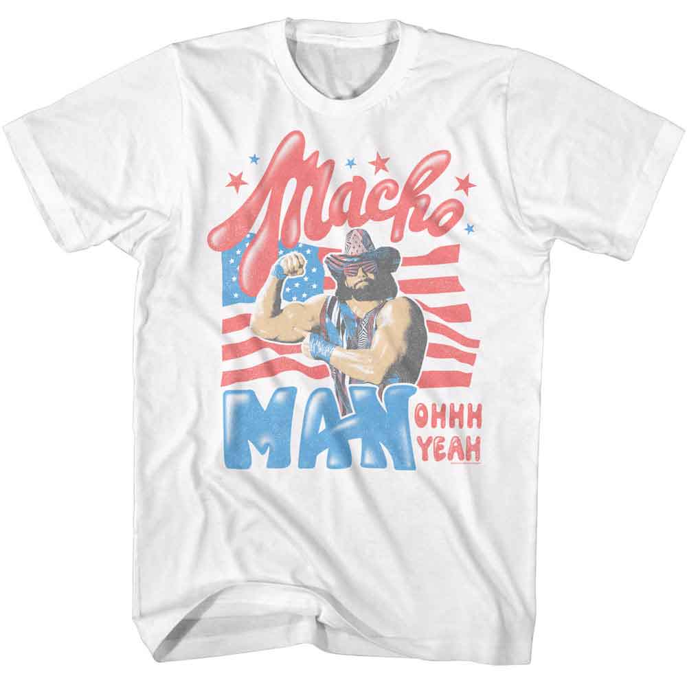 Macho Man - MACHO MAN STARS AND STRIPES Adult Shirt