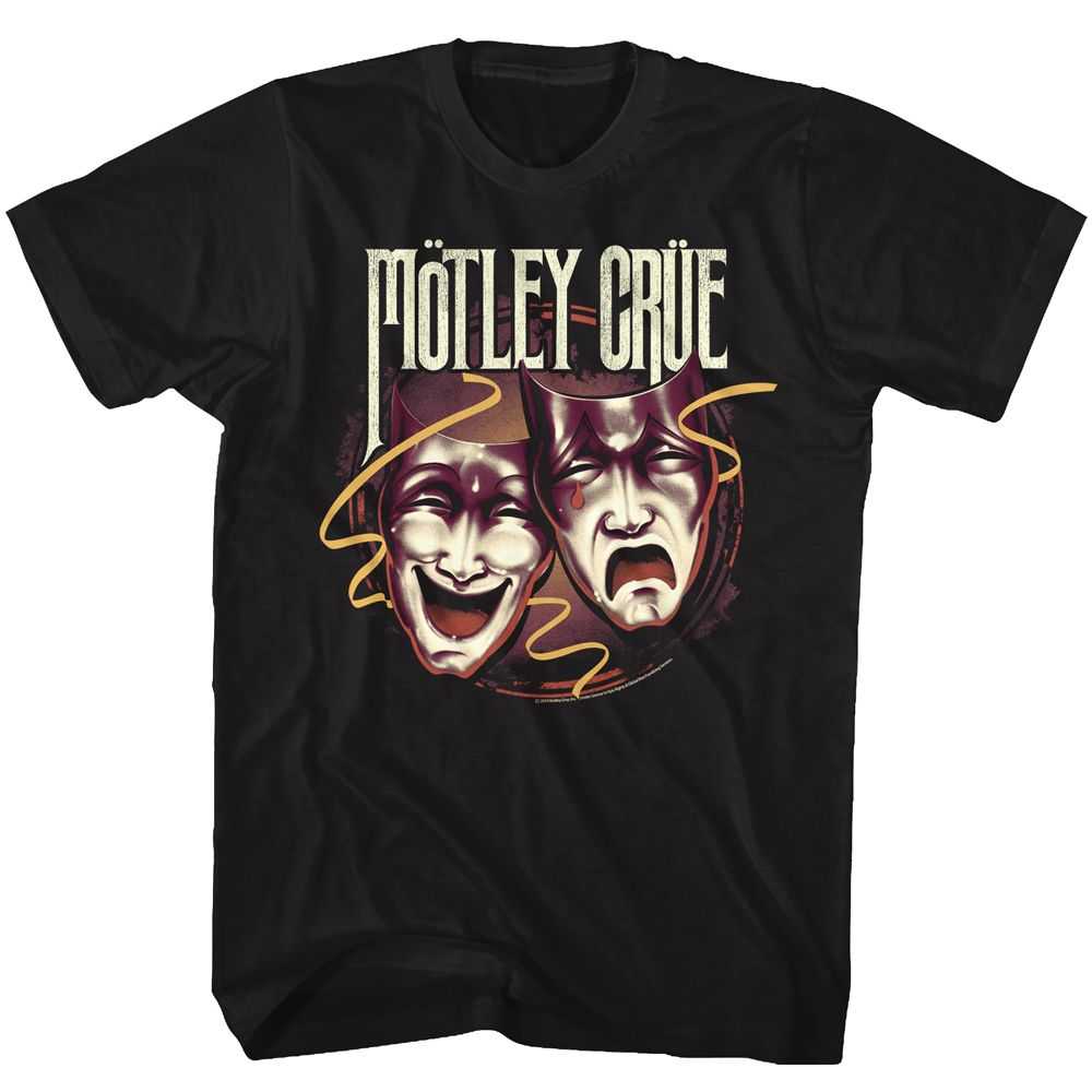 Motley Crue - DRAMA MASKS Adult Shirt