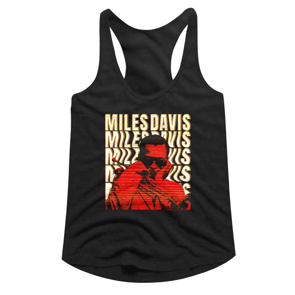 Miles Davis - MILES DAVIS WARPED TEXT Adult Shirt
